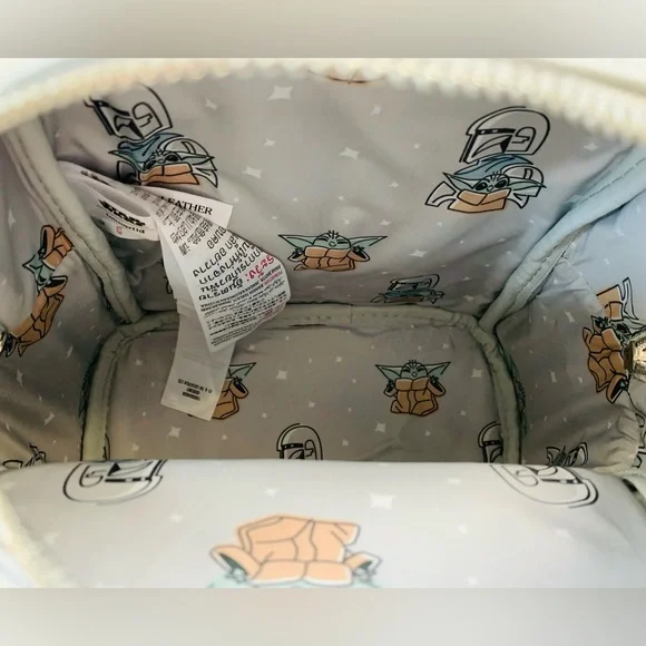 SALE - Loungefly Disney Parks Star Wars Grogu Mandalorian Glow In Dark Backpack - Picture 11 of 14